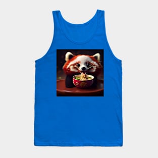 Kawaii Red Panda Eating Ramen Tank Top